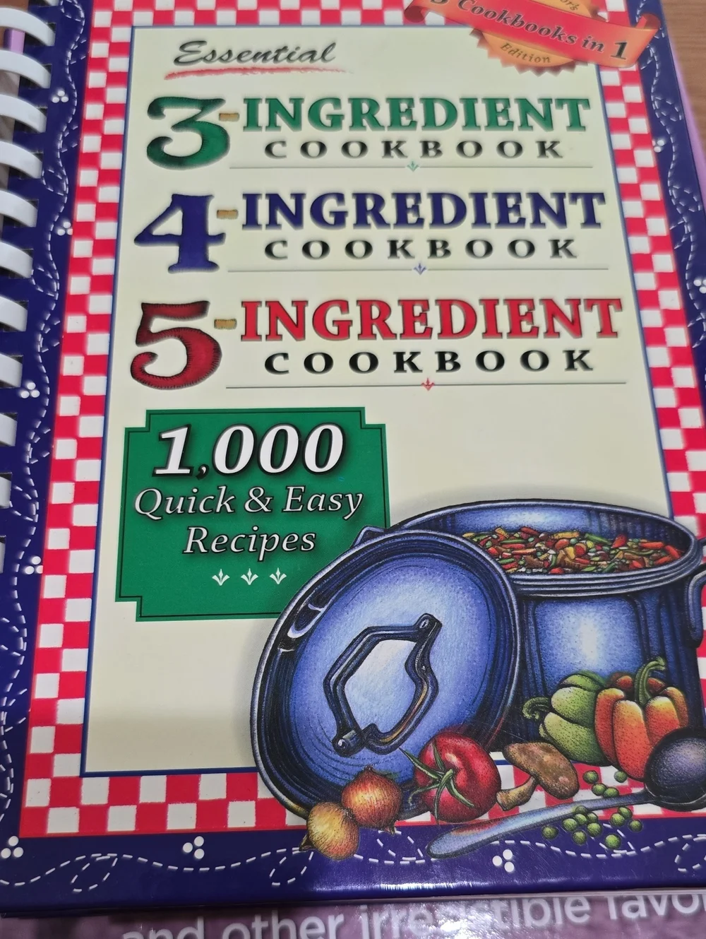 Essential 3-4-5 Ingredient Cookbook - Green & Blue Cover